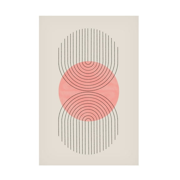 Trademark Fine Art THE MIUUS STUDIO Perfect Point Peach Canvas Wall Art