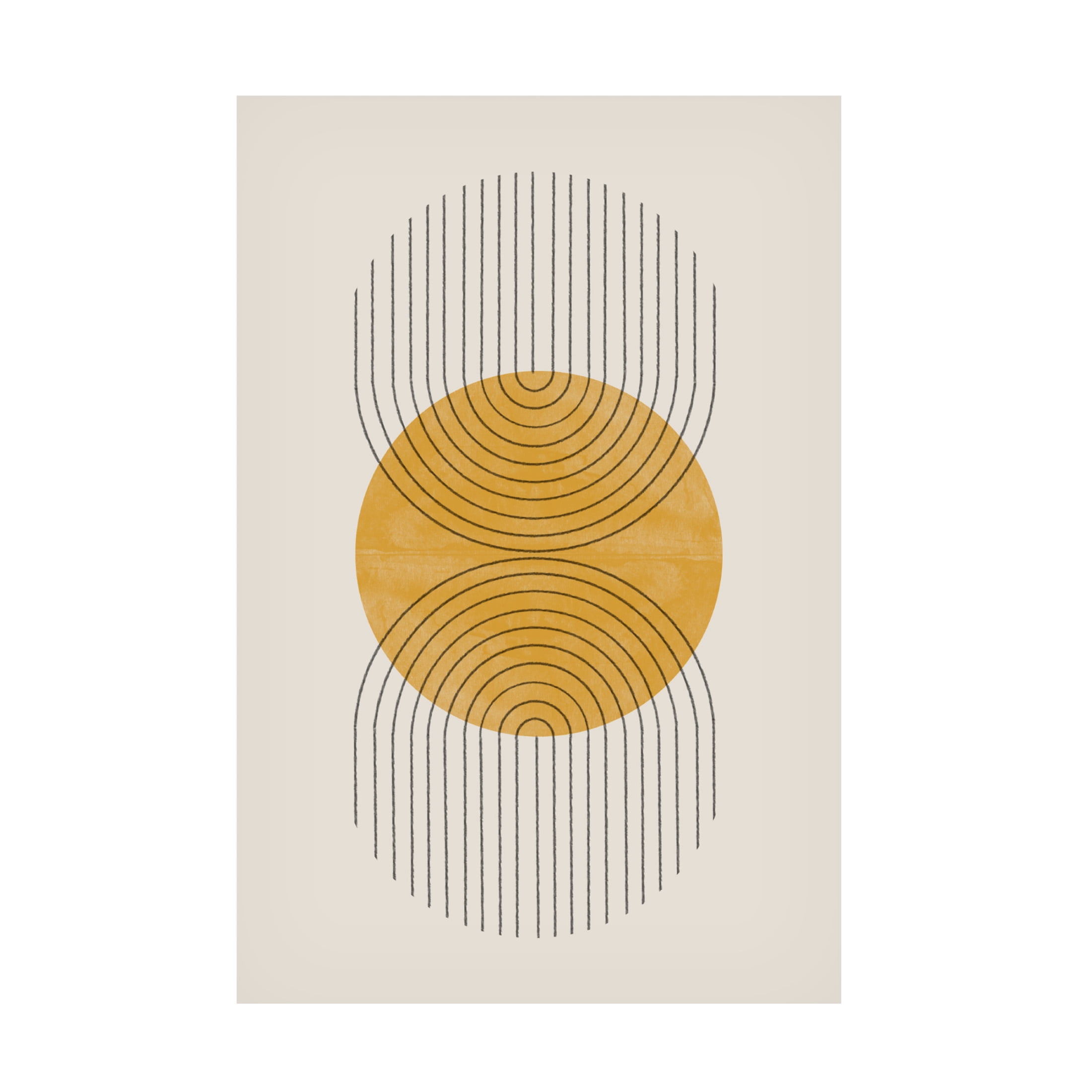 Trademark Fine Art THE MIUUS STUDIO Perfect Point Yellow Canvas Wall Art