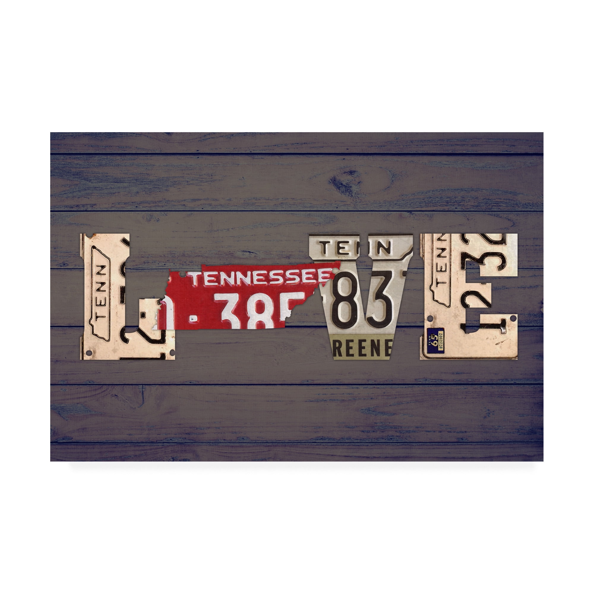 Trademark Fine Art 'TN State Love' Canvas Art by Design Turnpike