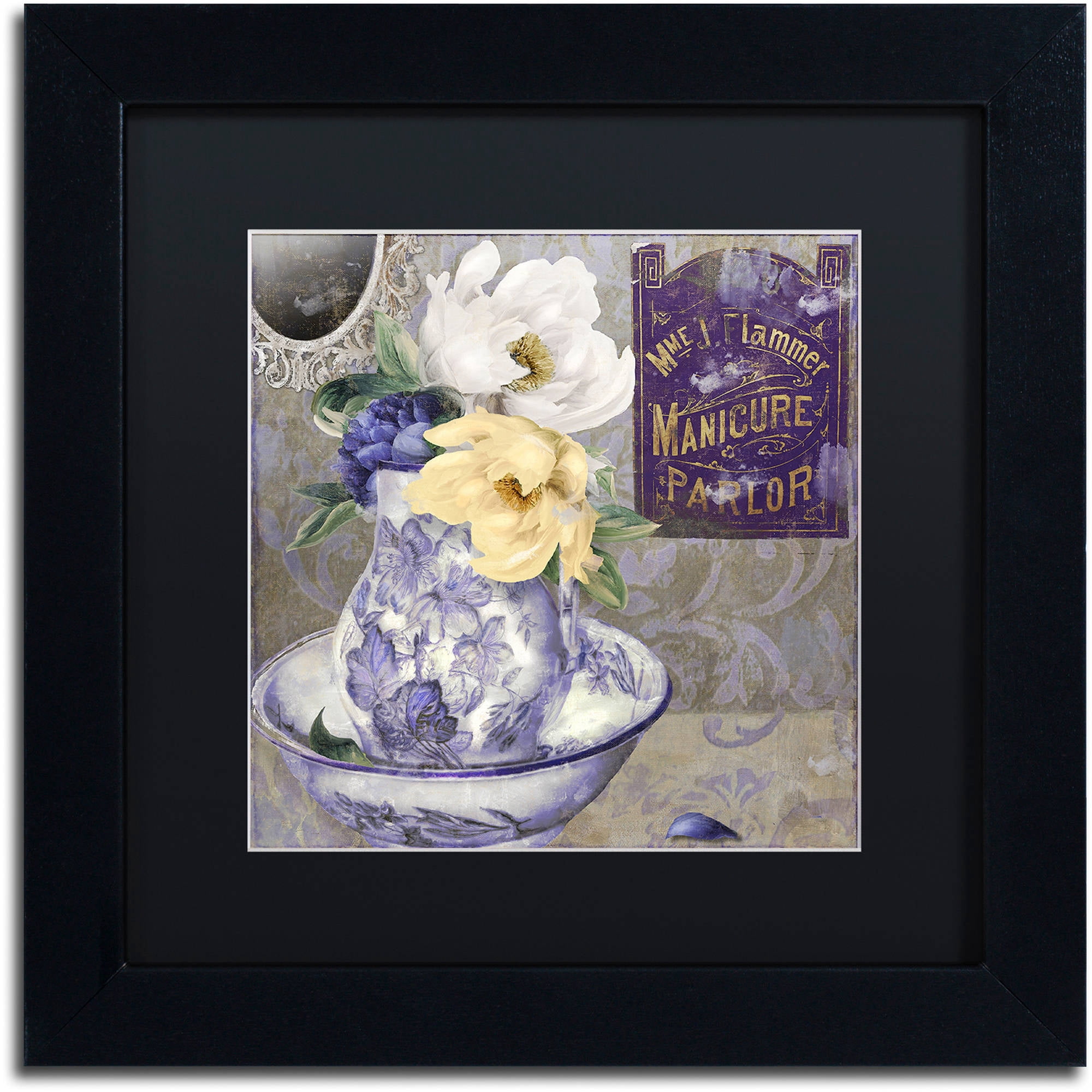 Trademark Fine Art "Tableaux II" Canvas Art by Color Bakery Black Matte, Black Frame