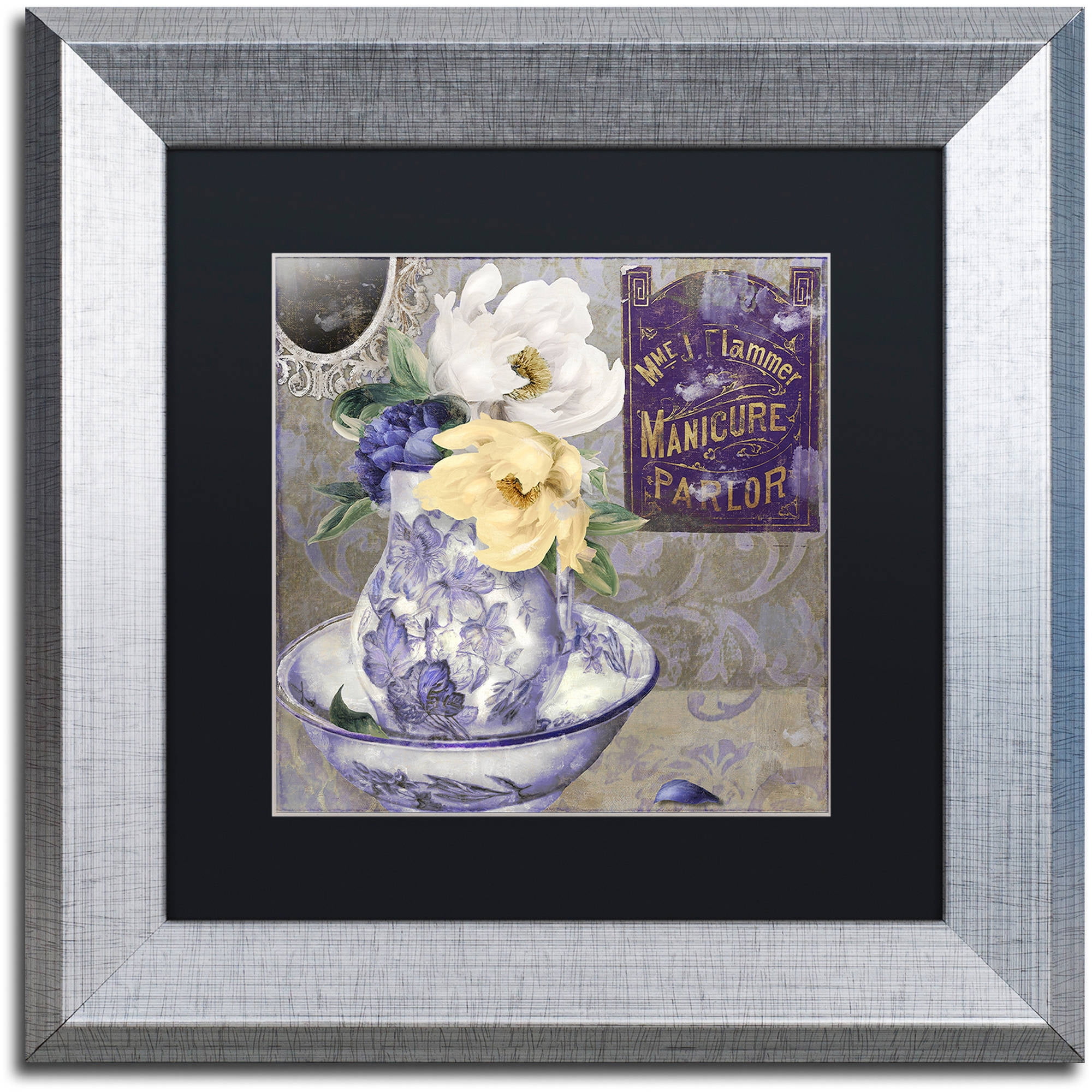 Trademark Fine Art "Tableaux II" Canvas Art by Color Bakery Black Matte, Silver Frame