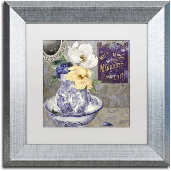 Trademark Fine Art "Tableaux II" Canvas Art by Color Bakery White Matte, Silver Frame