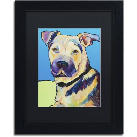 Trademark Fine Art "Tag" Canvas Art by Pat Saunders-White, Black Matte, Black Frame