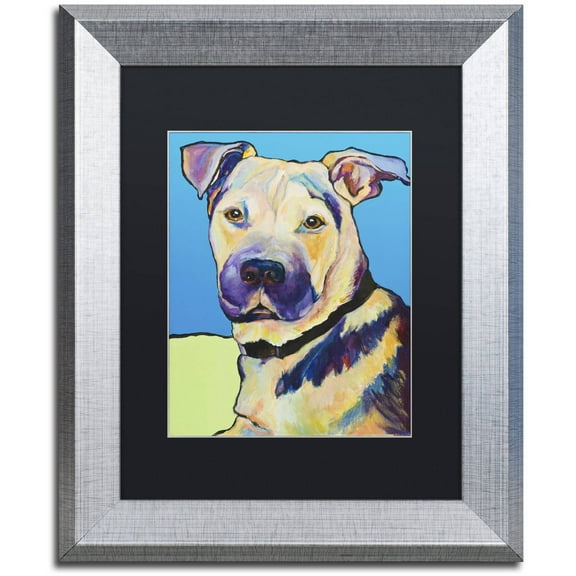 Trademark Fine Art "Tag" Canvas Art by Pat Saunders-White, Black Matte, Silver Frame