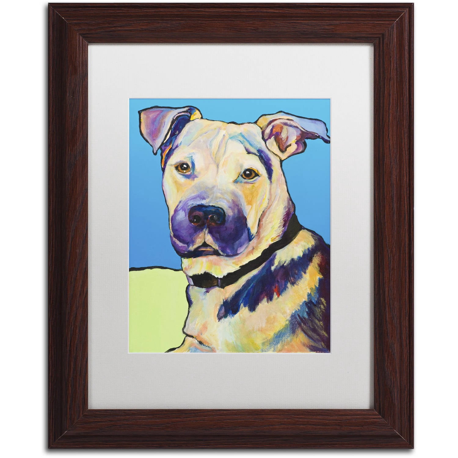 Trademark Fine Art "Tag" Canvas Art by Pat Saunders-White, White Matte, Wood Frame