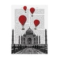 thumbnail image 1 of Trademark Fine Art 'Taj Mahal And Red Hot Air Balloons' Canvas Art by Fab Funky, 1 of 3