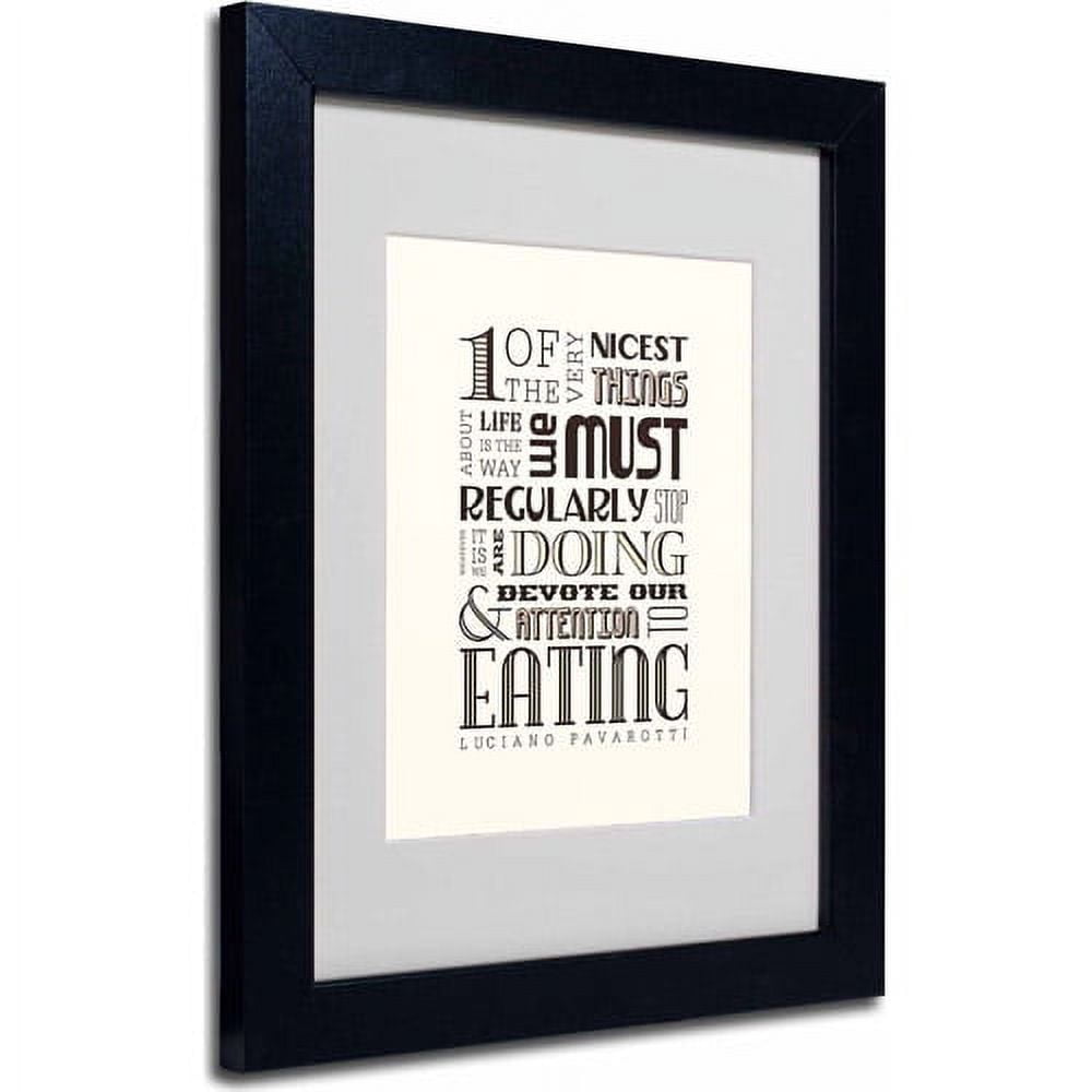Trademark Fine Art "Take Time to Eat II" Canvas Art by Megan Romo, Black Frame