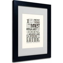 Trademark Fine Art "Take Time to Eat II" Canvas Art by Megan Romo, Black Frame