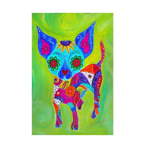 Trademark Fine Art 'Talavera Happy Chihuahua' Canvas Art by Prisarts