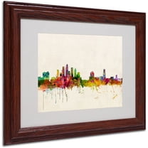Trademark Fine Art "Tampa, Florida" Canvas Art by Michael Tompsett, Wood Frame