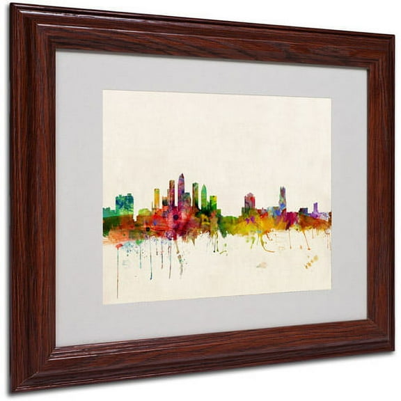Trademark Fine Art "Tampa, Florida" Canvas Art by Michael Tompsett, Wood Frame