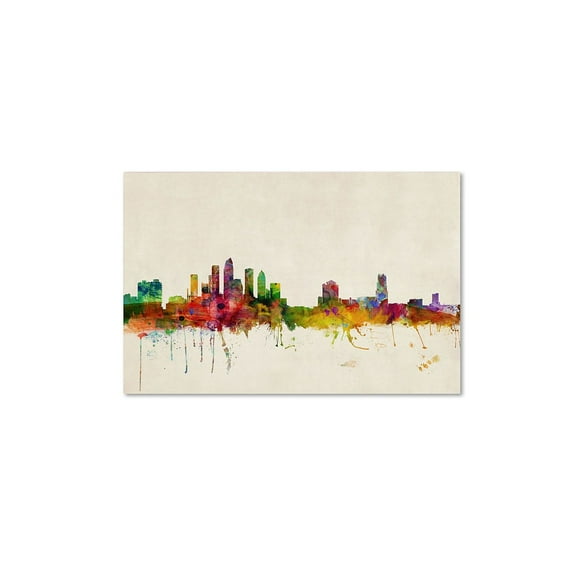 Trademark Fine Art "Tampa, Florida" Canvas Art by Michael Tompsett