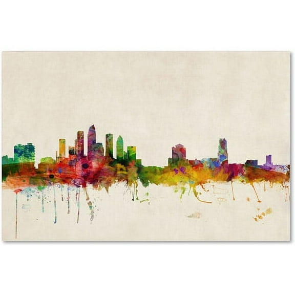 Trademark Fine Art "Tampa, Florida" Canvas Art by Michael Tompsett