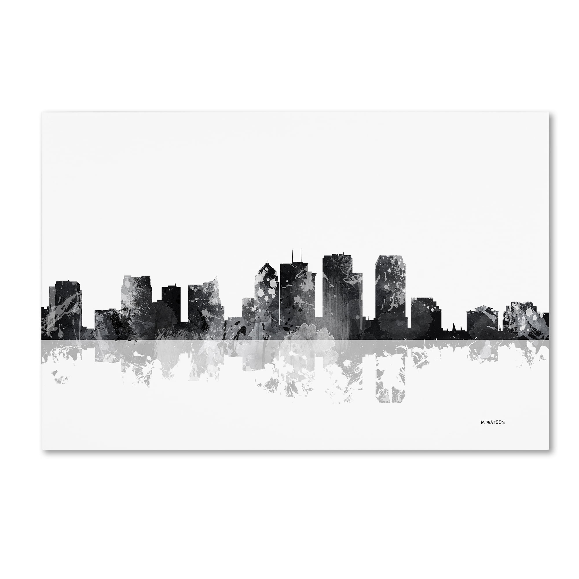 Trademark Fine Art "Tampa Florida Skyline BG-1" Canvas Art by Marlene Watson