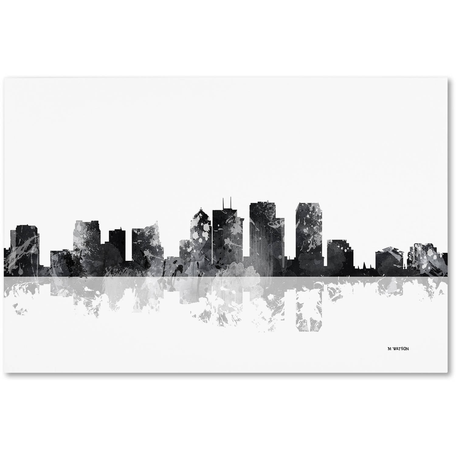 Trademark Fine Art "Tampa Florida Skyline BG-1" Canvas Art by Marlene Watson