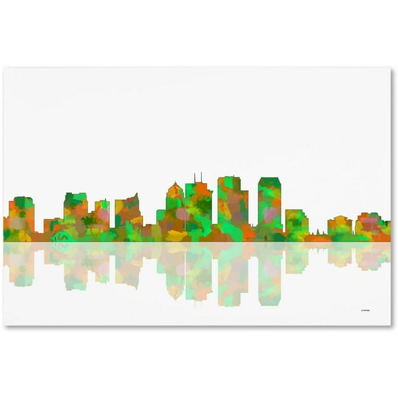 Trademark Fine Art "Tampa Florida Skyline" Canvas Art by Marlene Watson