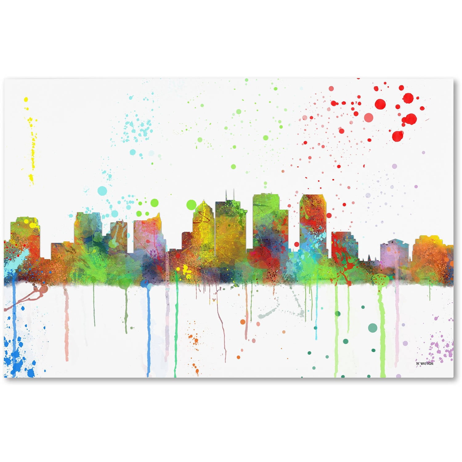 Trademark Fine Art "Tampa Florida Skyline Mclr-1" Canvas Art by Marlene Watson