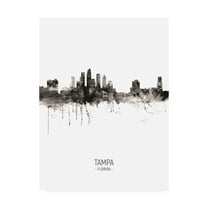 Trademark Fine Art 'Tampa Florida Skyline Portrait II' Canvas Art by Michael Tompsett