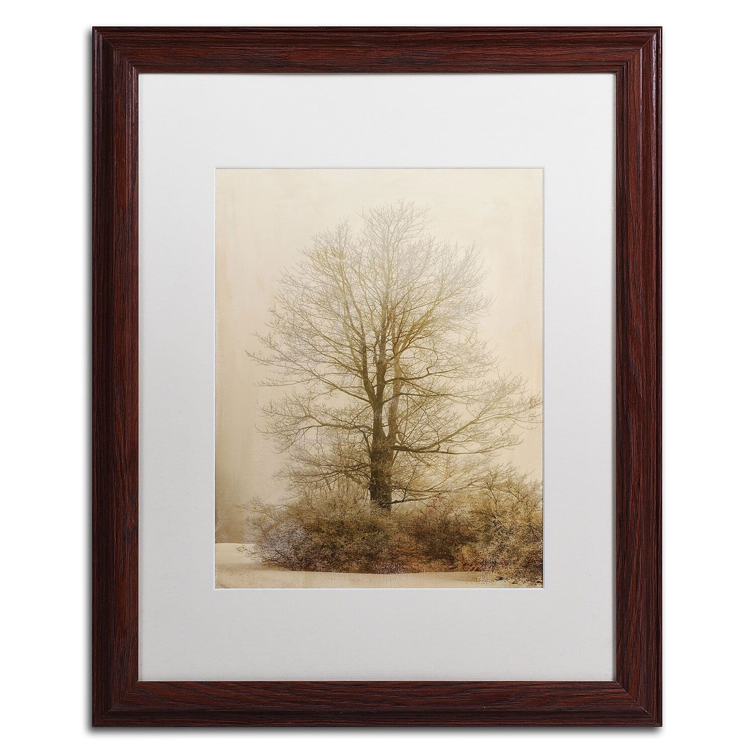 Tan Tones Winter Landscape Framed Canvas Print, 25" x 22"