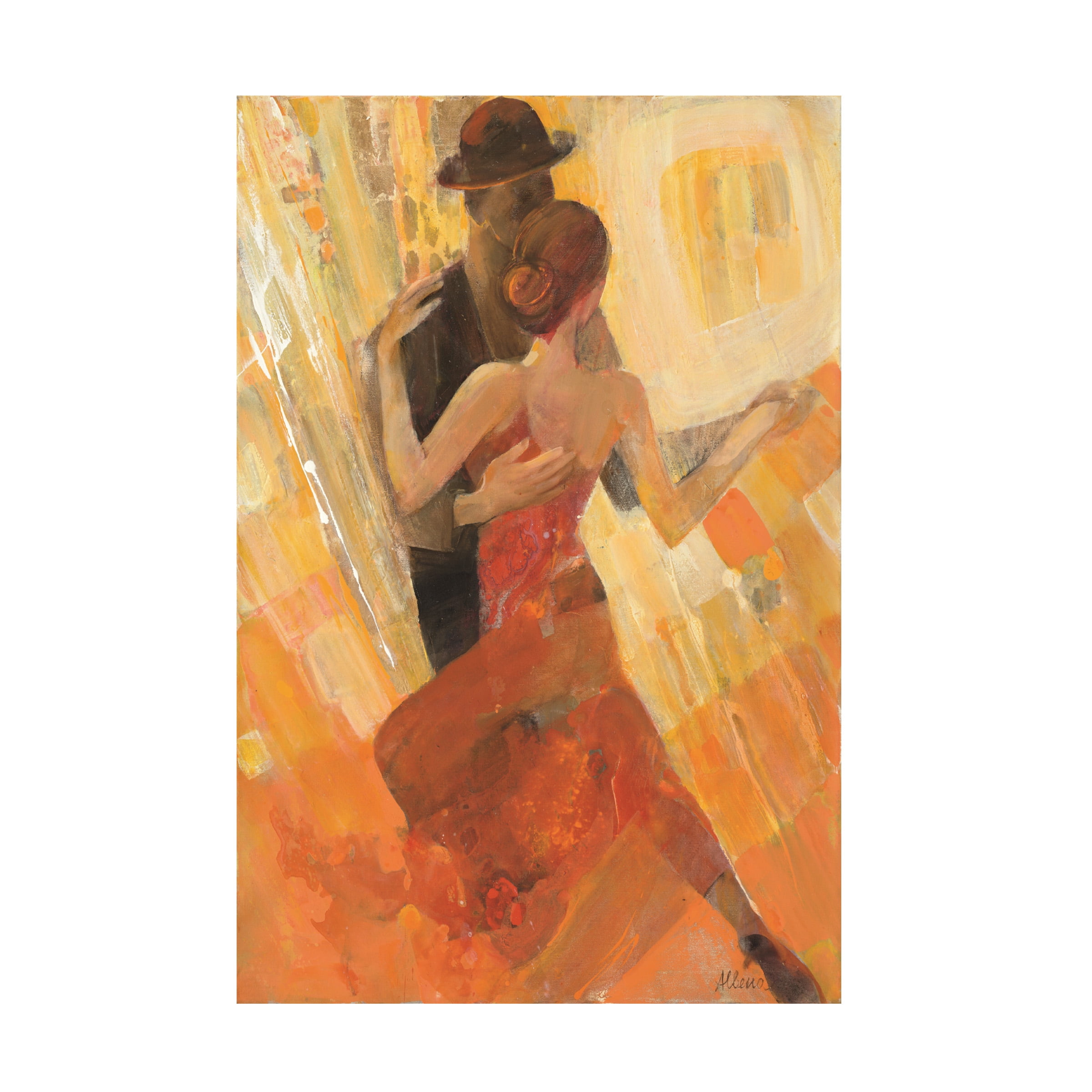 Trademark Fine Art Albena Hristova Tango Dancers Canvas Wall Art - 22x32