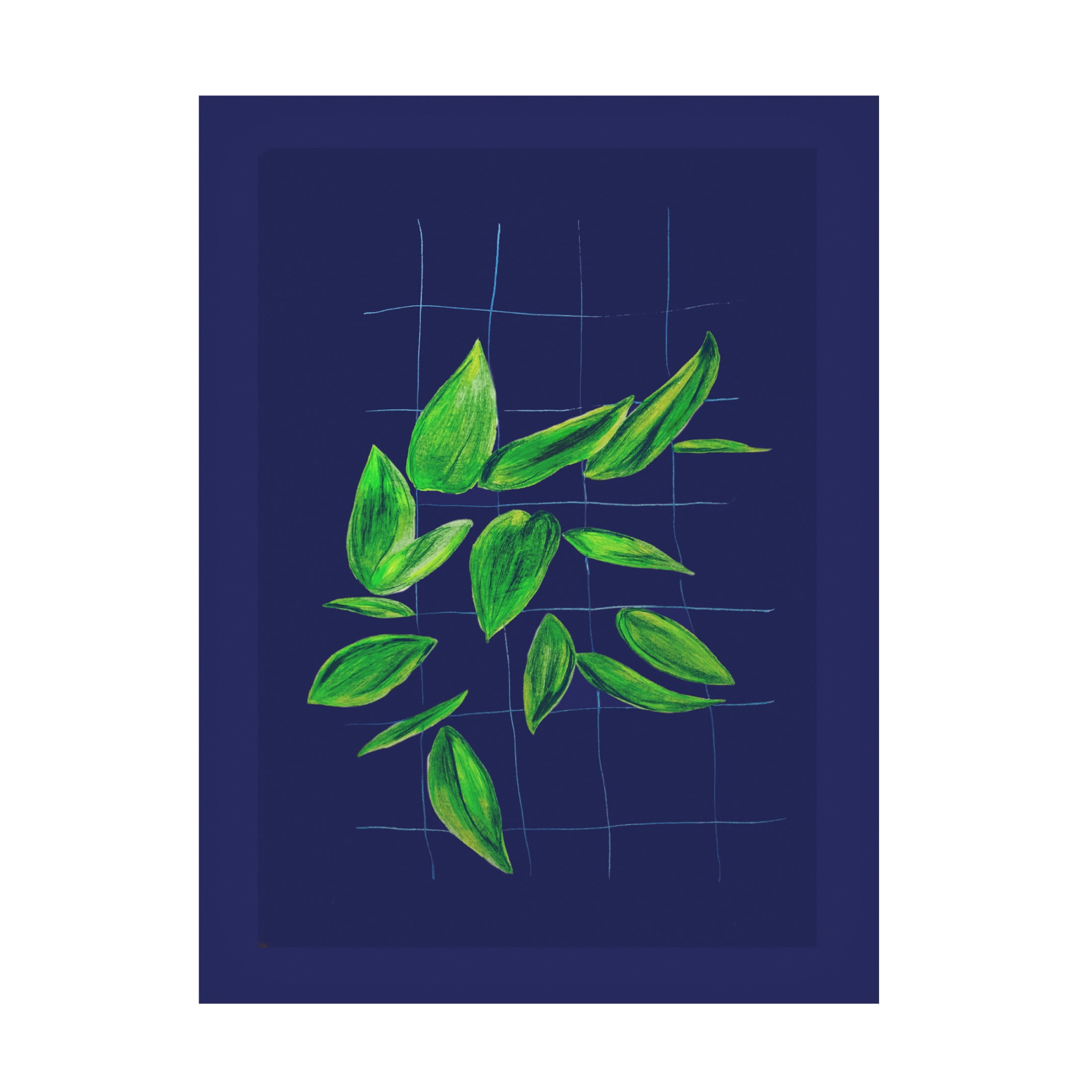 Trademark Fine Art Tania Sloth Woelders Grid leaves 1 Canvas Wall Art