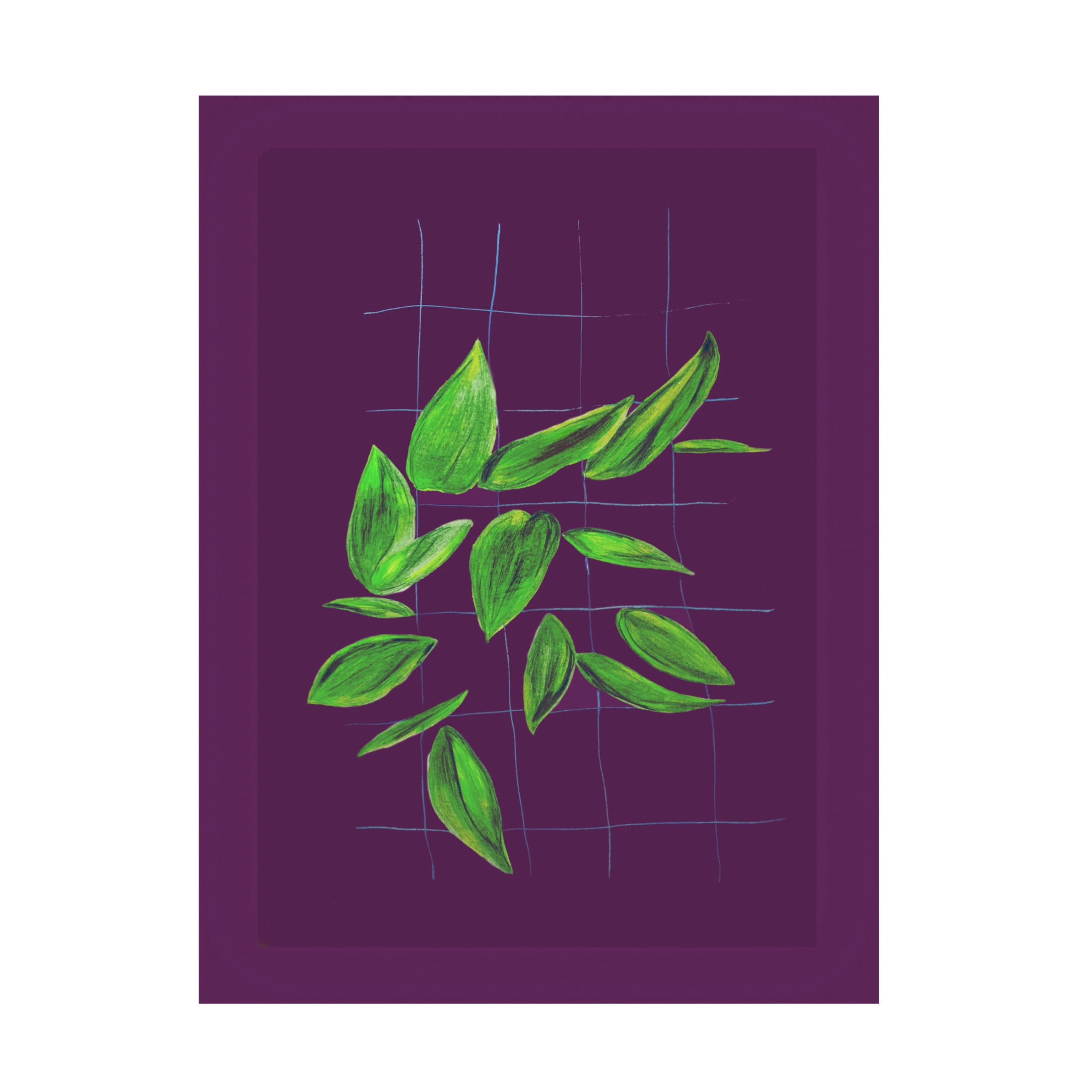 Trademark Fine Art Tania Sloth Woelders Grid leaves 2 Canvas Wall Art