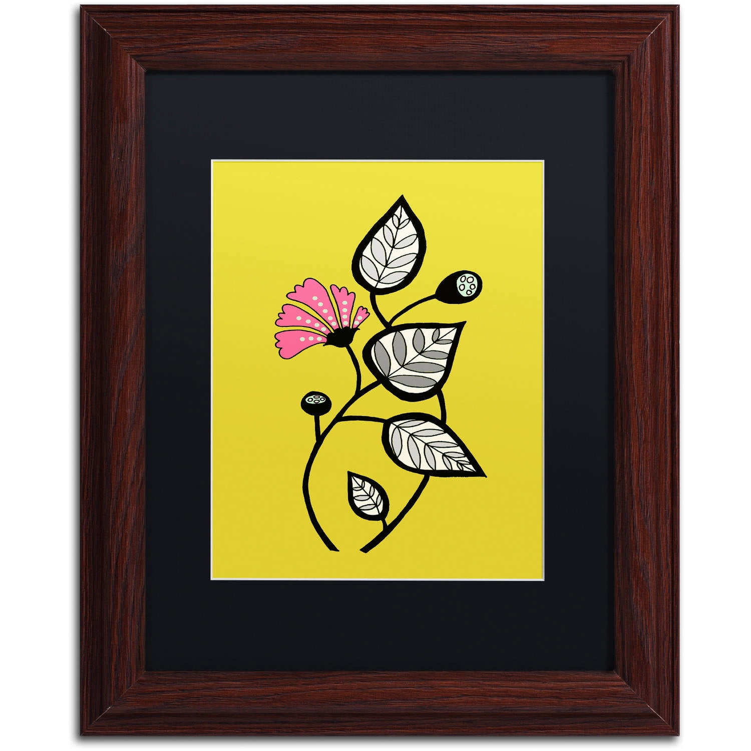 Trademark Fine Art "Tanto Tiempo" Canvas Art by Sylvie Demers, Black Matte, Wood Frame