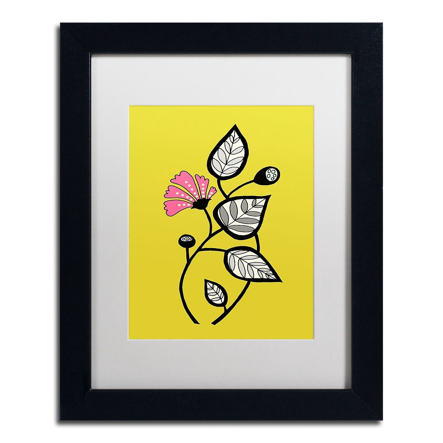 Trademark Fine Art "Tanto Tiempo" Canvas Art by Sylvie Demers, White Matte, Black Frame