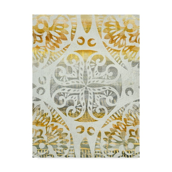 Trademark Fine Art 'Tapestry Rosette I' Canvas Art by Chariklia Zarris