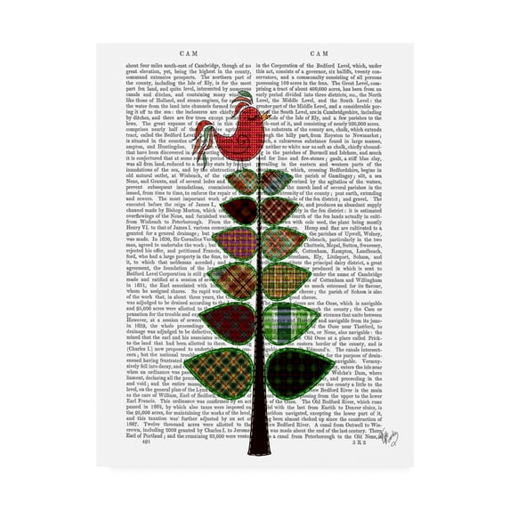 Trademark Fine Art 'Tartan Tree Illustration' Canvas Art by Fab Funky