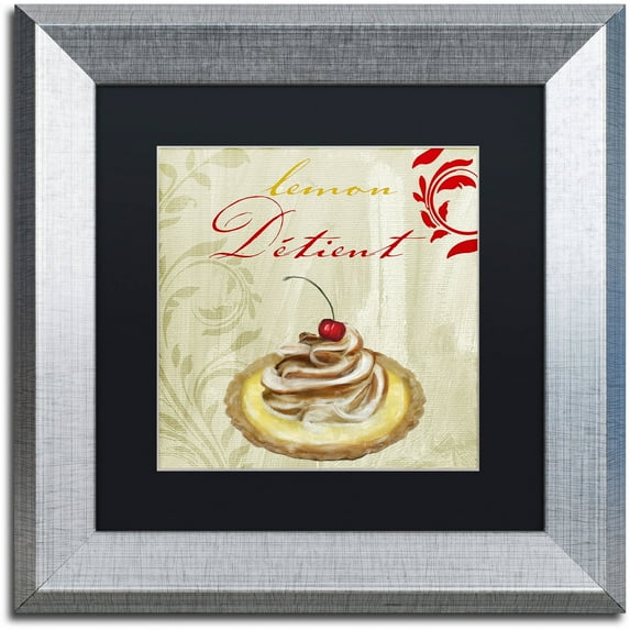 Trademark Fine Art "Tartes Francais, Lemon" Canvas Art by Color Bakery Black Matte, Silver Frame
