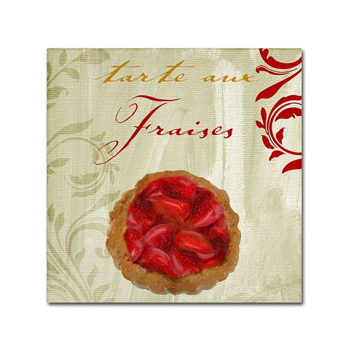 Trademark Fine Art "Tartes Francais, Strawberry" Canvas Art by Color Bakery