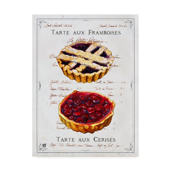 Trademark Fine Art 'Tartes aux Cerises et Framboises' Canvas Art by Ginny Joyner