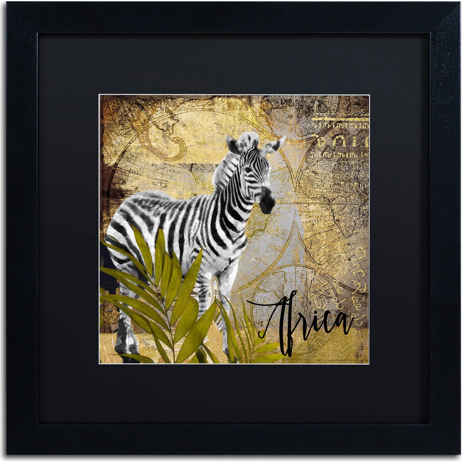 Trademark Fine Art "Taste Of Africa IV" Canvas Art by Color Bakery, Black Matte, Black Frame
