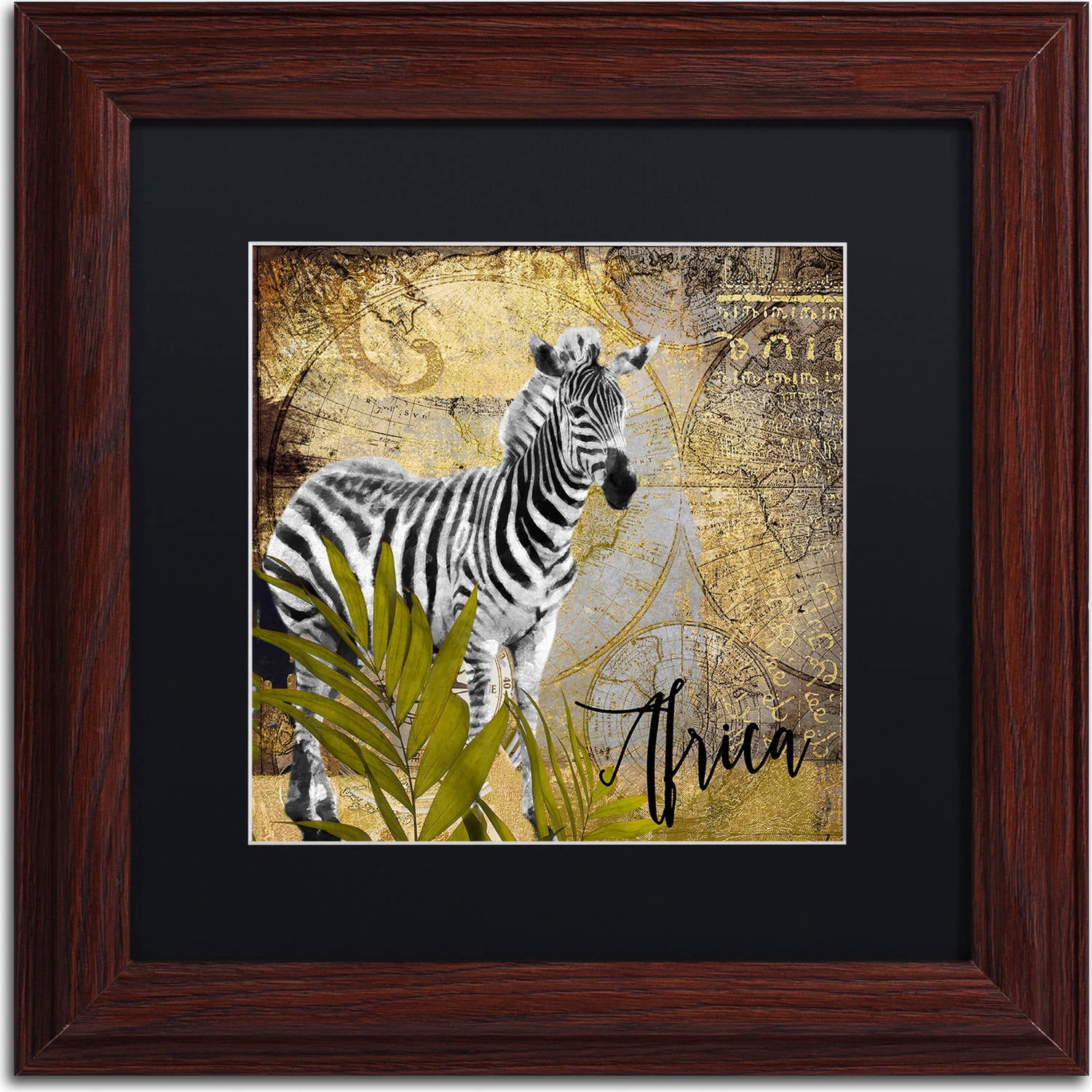 Trademark Fine Art "Taste Of Africa IV" Canvas Art by Color Bakery, Black Matte, Wood Frame