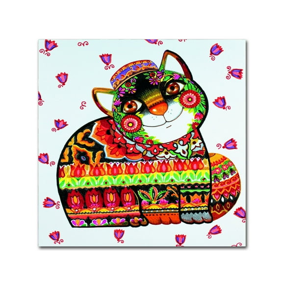 Trademark Fine Art 'Tatar Cat' Canvas Art by Oxana Ziaka