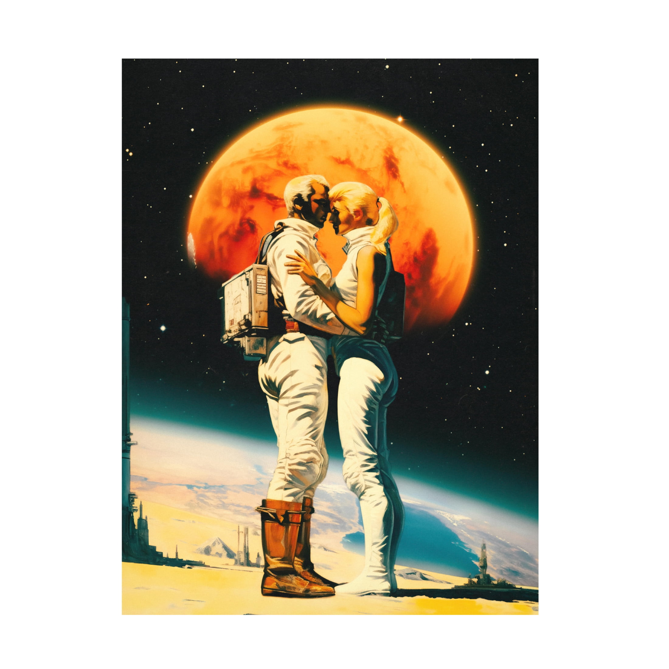 Trademark Fine Art Taudalpoi Intergalactic Love Canvas Wall Art