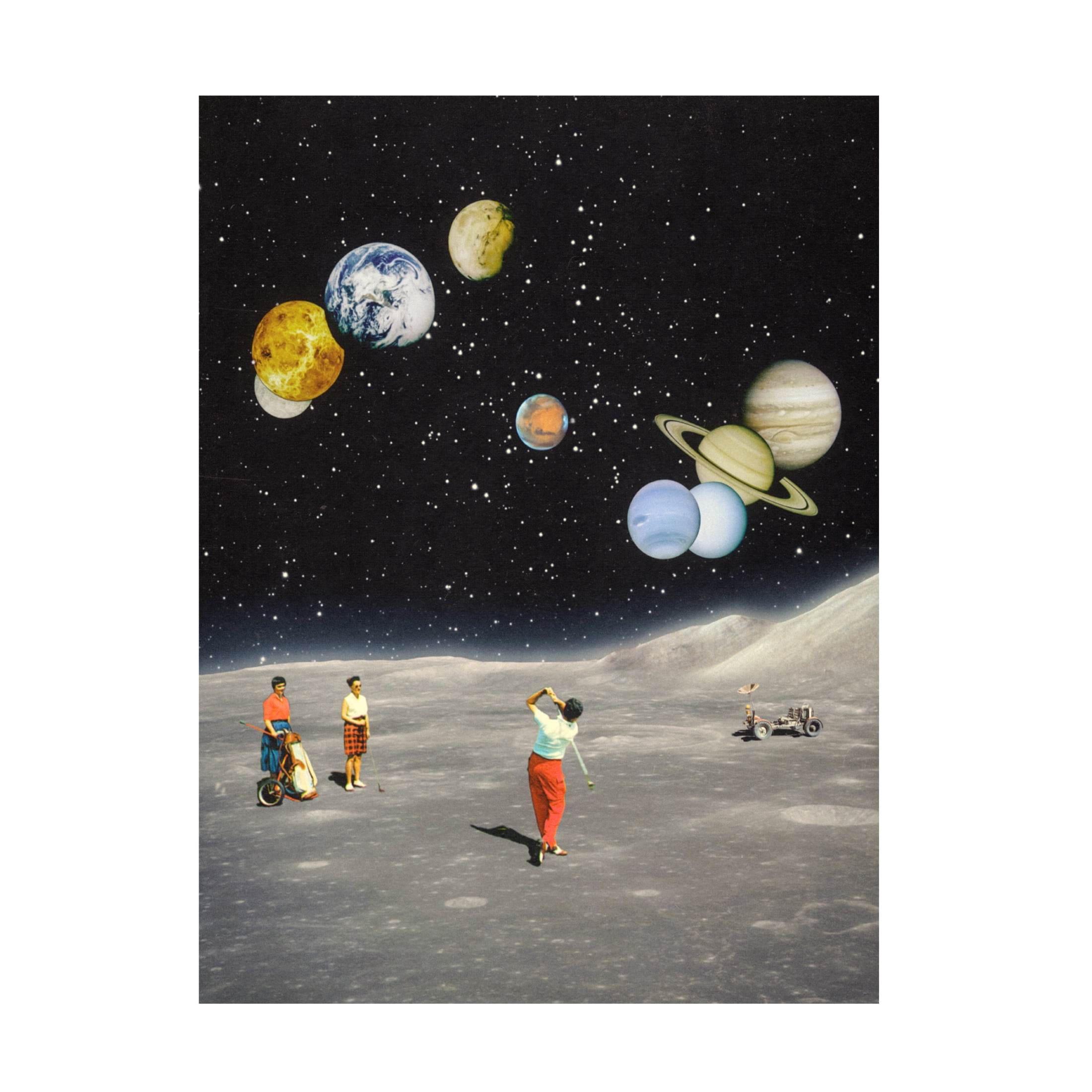 Trademark Fine Art Taudalpoi   Space Golf Canvas Wall Art