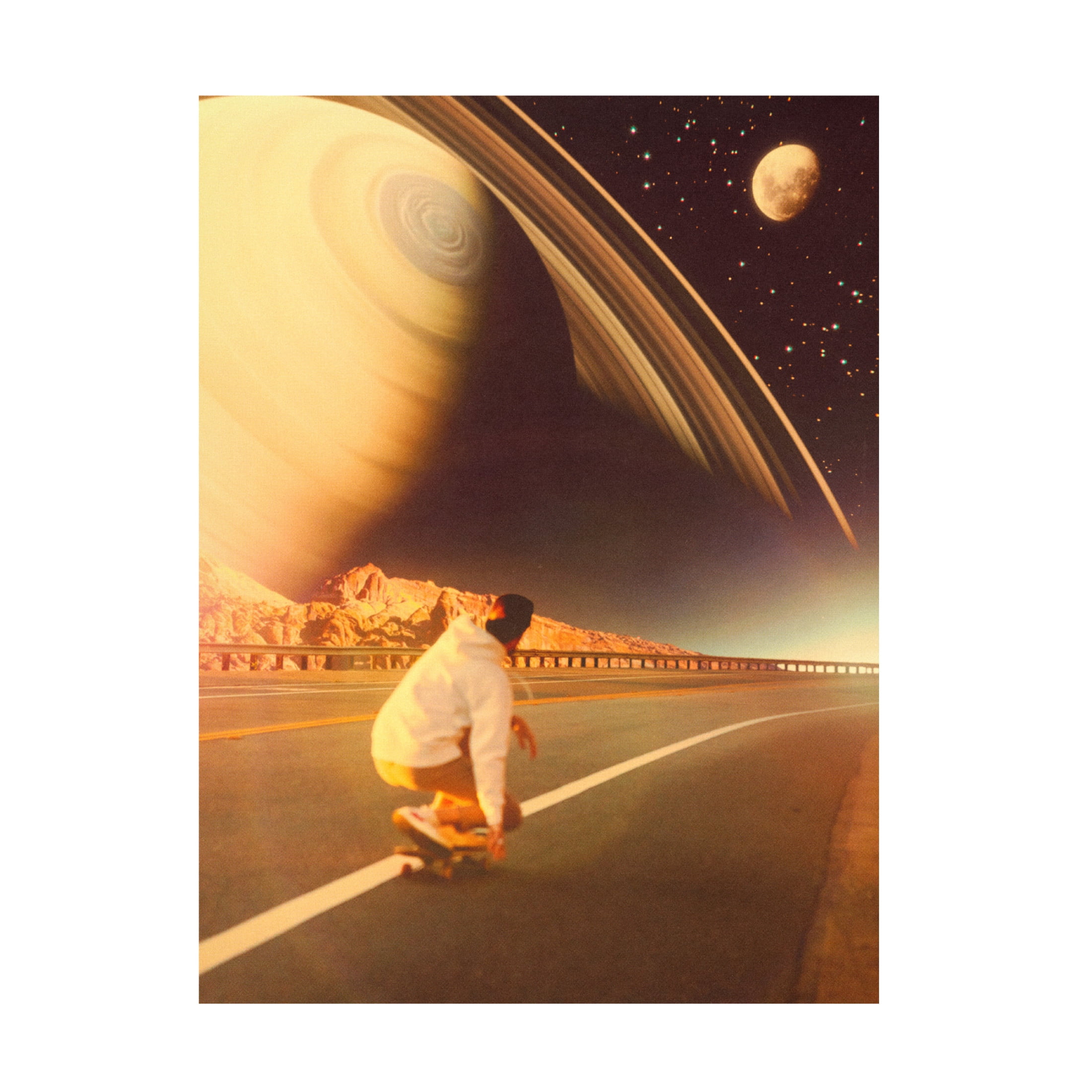 Trademark Fine Art Taudalpoi Space Sk8er Canvas Wall Art