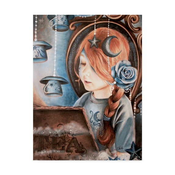Trademark Fine Art 'Tea In The Moonlight' Canvas Art by Sheena Pike Art And Illustration
