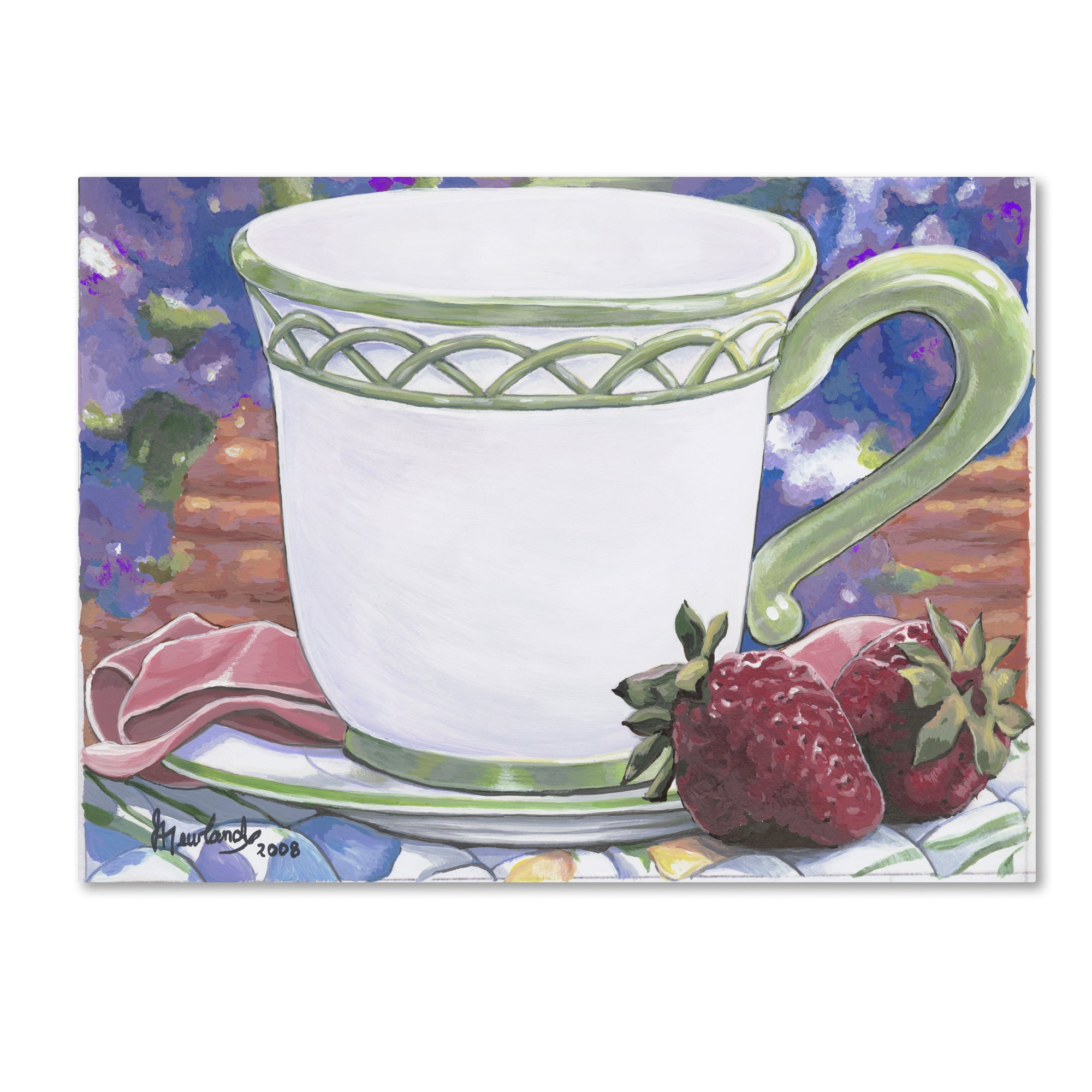 Trademark Fine Art 'Tea Party Bear 2' Canvas Art by Jenny Newland