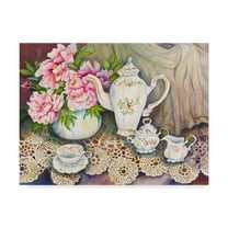 Trademark Fine Art 'Tea Time Pink' Canvas Art by Joanne Porter