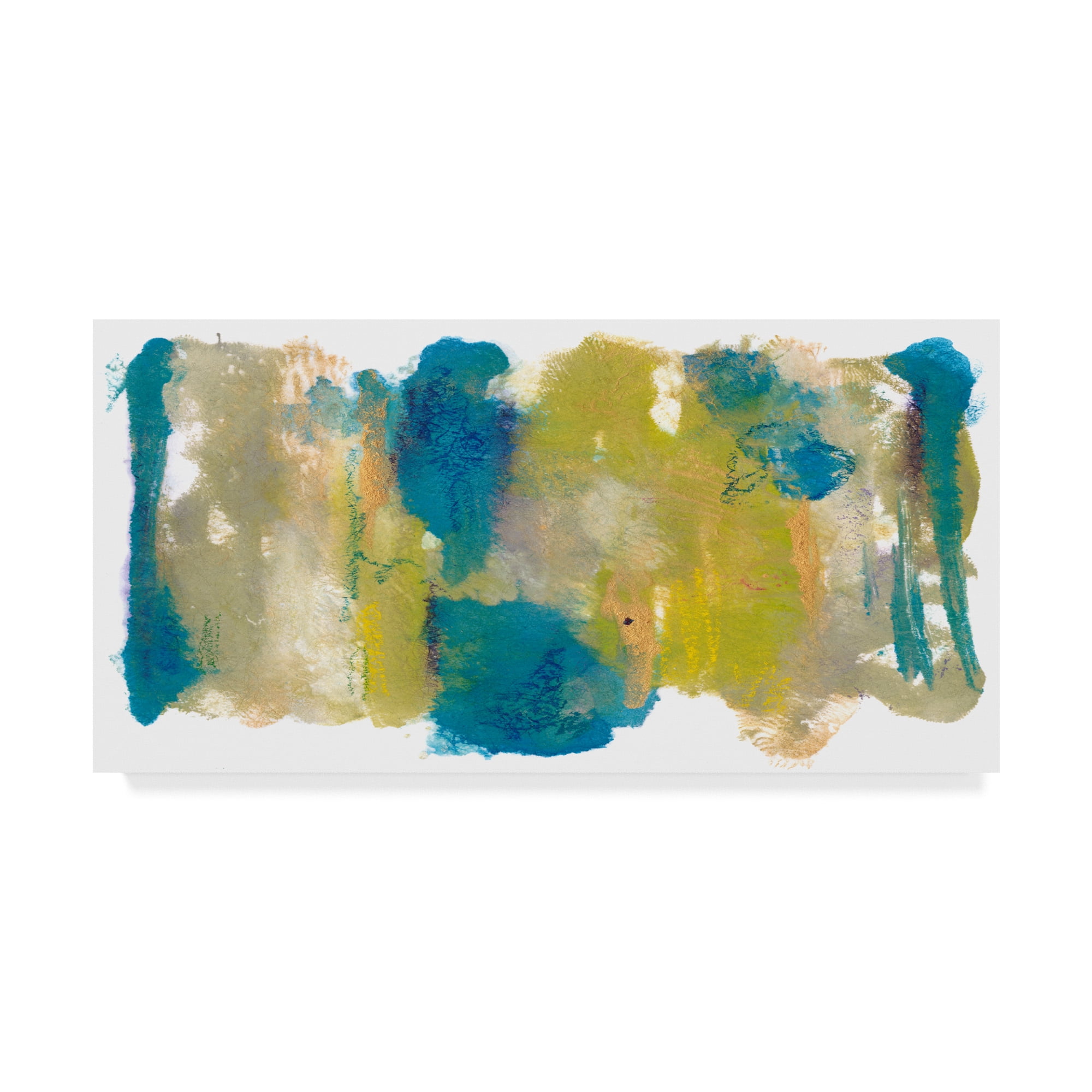 Trademark Fine Art 'Teal And Scribbles II' Canvas Art by Joyce Combs