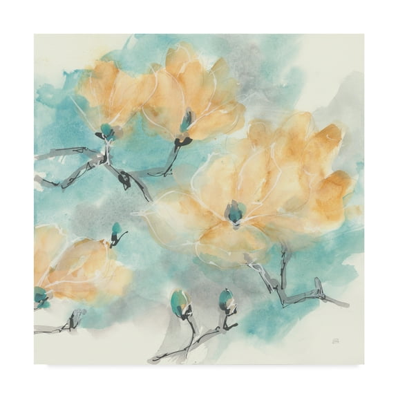 Trademark Fine Art 'Teal Buds I' Canvas Art by Chris Paschke