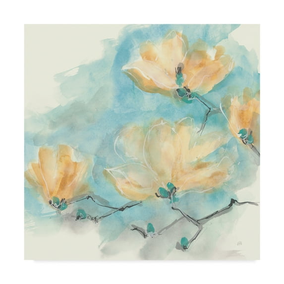 Trademark Fine Art 'Teal Buds III' Canvas Art by Chris Paschke