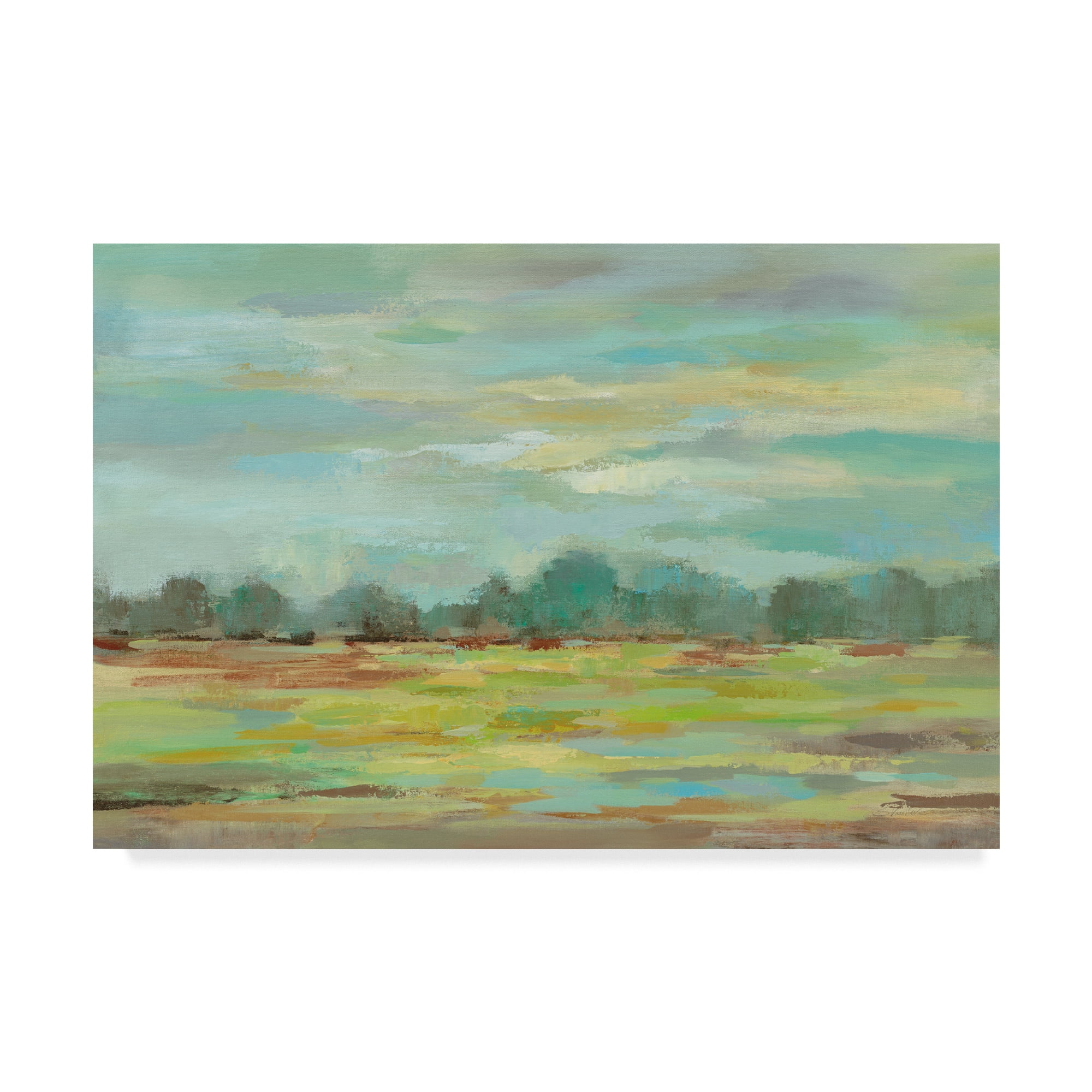 Trademark Fine Art 'Teal Forest' Canvas Art by Silvia Vassileva
