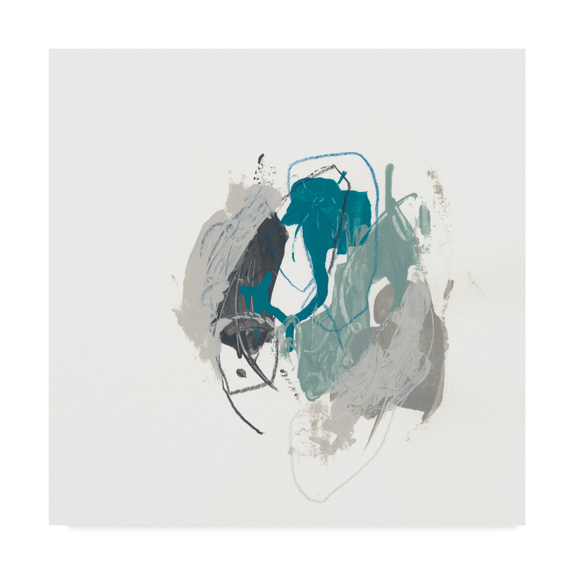 Trademark Fine Art 'Teal Gesture IV' Canvas Art by June Erica Vess