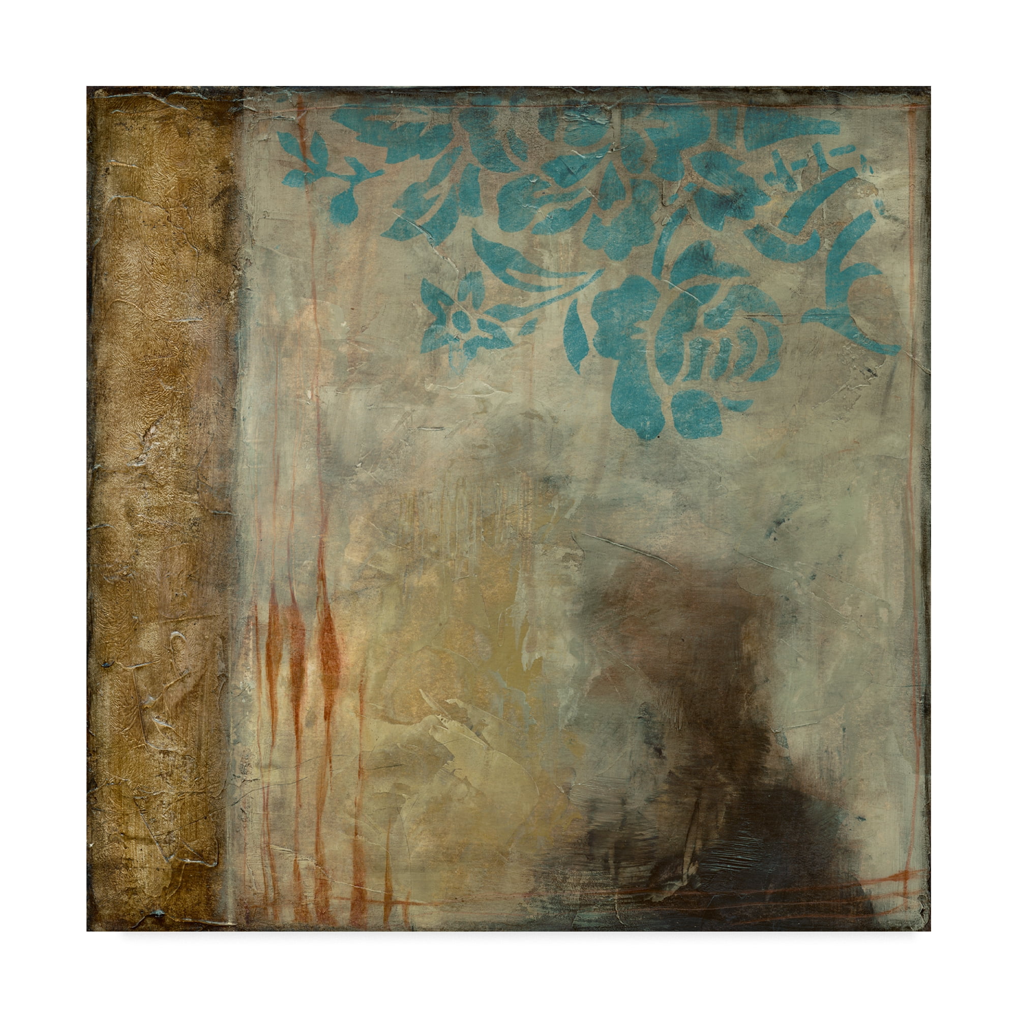 Trademark Fine Art 'Teal Patina IV' Canvas Art by Jennifer Goldberger