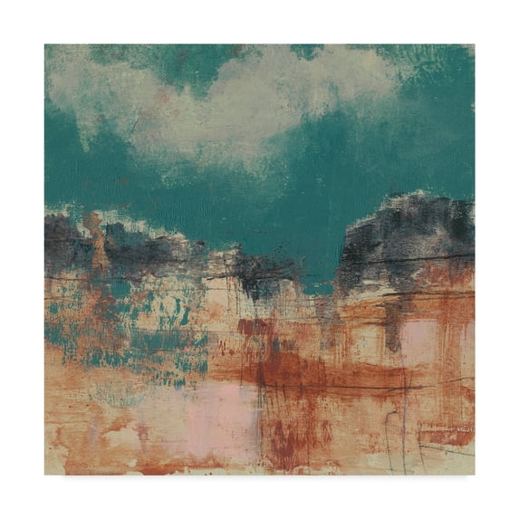 Trademark Fine Art 'Teal Sky I' Canvas Art by Jennifer Goldberger