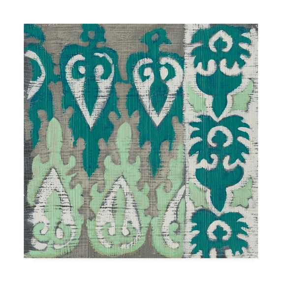 Trademark Fine Art 'Teal Tapestry II' Canvas Art by Chariklia Zarris